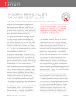 Whole Brain Thinking: Skillsets for our New Conceptual Age