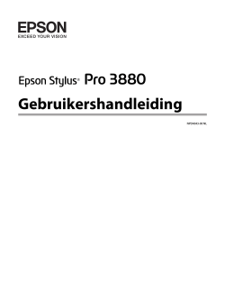 Epson Stylus Pro 3880 Gebruikershandleiding