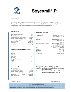 Soycomil P Specification Other data (typical value) Method of