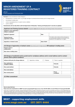 Form 7108 – Minor Amendment of a Training Contract