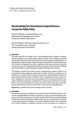 Benchmarking for International Competitiveness: Lessons for Public