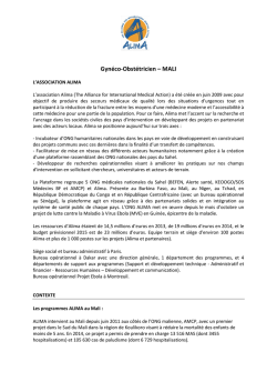 Gyn&eacute;co-Obst&eacute;tricien &ndash; MALI