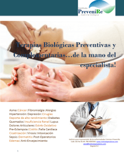 Terapias Biológicas Preventivas y Complementarias