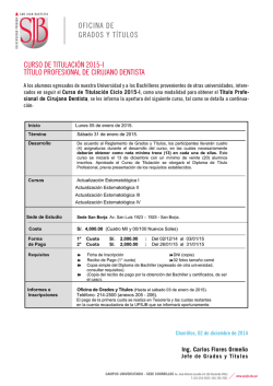CURSO DE TITULACION 2015