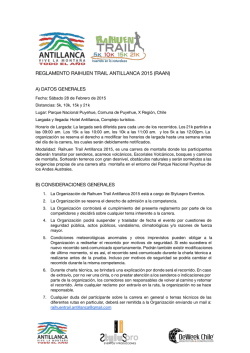 reglamento raihuen trail antillanca 2015 (raan)