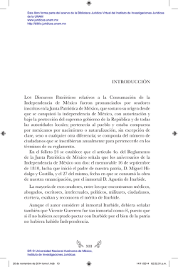 INTRODUCCI&Oacute;N LOS Discursos Patri&oacute;ticos relativos a la