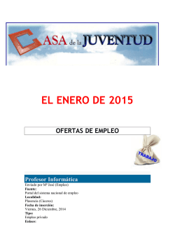 EL ENERO DE 2015 - La Gaceta Independiente