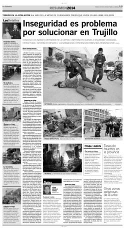 Inseguridad es problema por solucionar en Trujillo