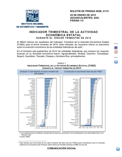 Indicador Trimestral de la Actividad Econ&oacute;mica Estatal (ITAEE)