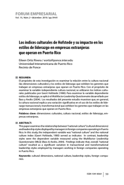 Los índices culturales de Hofstede y su impacto en los estilos de