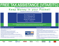 FREE TAX ASSISTANCE (VITA/EITC)