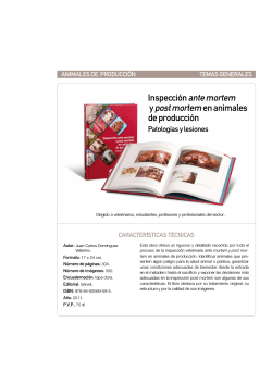 inspecci&oacute;n ante mortem y post mortem en animales de producci&oacute;n