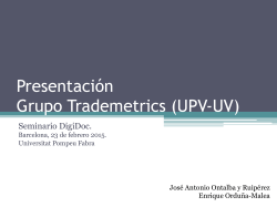 Presentación Grupo Trademetrics (UPV-UV)