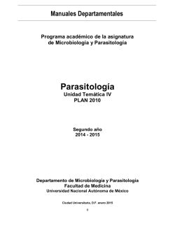 Parasitología - Facultad de Medicina