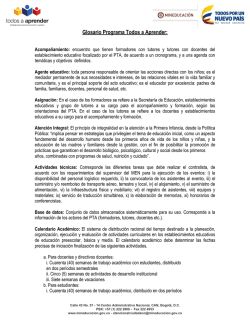 Glosario Programa Todos a Aprender: