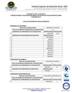 Instituto Superior de Educaci&oacute;n Rural &ndash;ISER