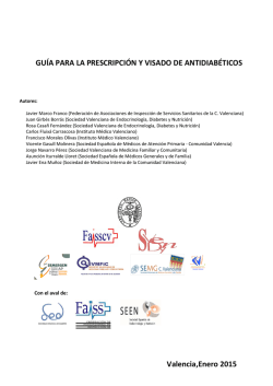 gu&iacute;a para la prescripci&oacute;n y visado de antidiab&eacute;ticos