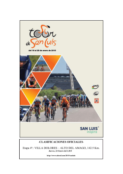 Etapa 4 - Libro (PDF) - Tour de San Luis 2015