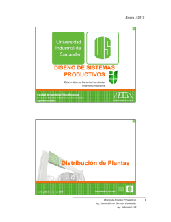 Distribuci&oacute;n de Plantas