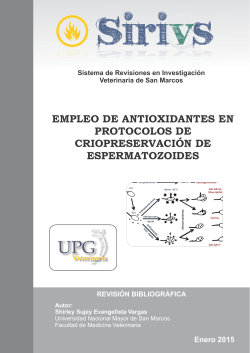 empleo de antioxidantes en protocolos de criopreservación de