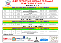 HORARIOS J5 JDM 14-15 - Club Deportivo Alminar Esclavas