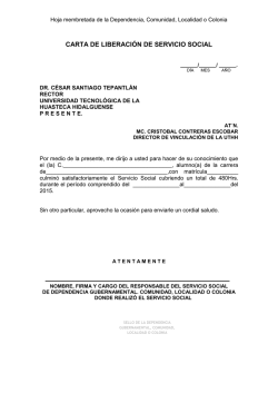 CARTA DE T&Eacute;RMINO DE SERVICIO SOCIAL