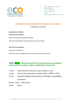 III FORO POR UNA ATENCION ONCOLOGICA DE CALIDAD 5 de