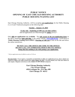 public notice opening of east chicago housing authority public