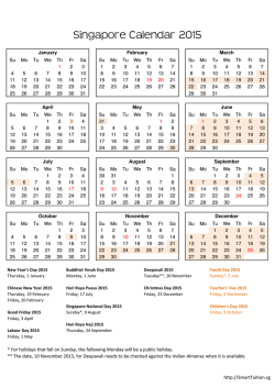 Download 2015 Singapore Calendar with Holidays