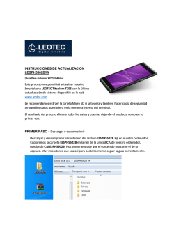 INSTRUCCIONES DE ACTUALIZACION LESPH5502B/W