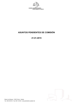 ASUNTOS PENDIENTES DE COMISIÓN 15.01.2015