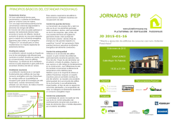 JORNADAS PEP - Plataforma de Edificaci&oacute;n Passivhaus