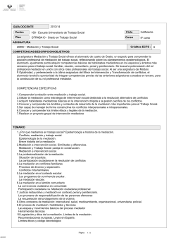 Mediación y Trabajo Social - Universidad del País Vasco (UPV/EHU)