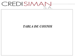 tabla de costos - credisiman