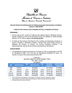 Informe Comercial 2014 - Ministerio de Comercio e Industrias