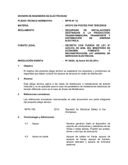 Pliego T&eacute;cnico Normativo - RGTD N&deg;14 Apoyo en poste por terceros.