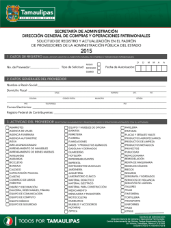 Requisitos y la Solicitud - Gobierno del Estado de Tamaulipas