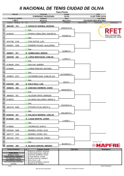 II NACIONAL DE TENIS CIUDAD DE OLIVA - ECTOTENIS