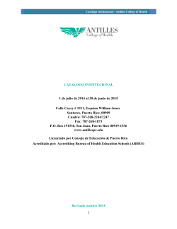 Catálogo Institucional - Antilles School of Technical Careers
