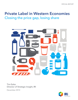 Private Label in Western Economies - IRI
