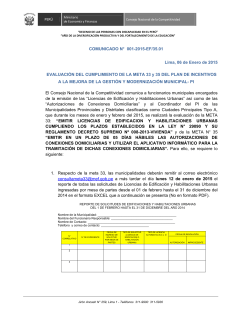 Comunicado Nº 001-2015-EF/35.01 - Ministerio de Economía y