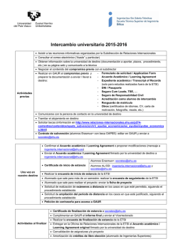 Intercambio universitario 2015-2016