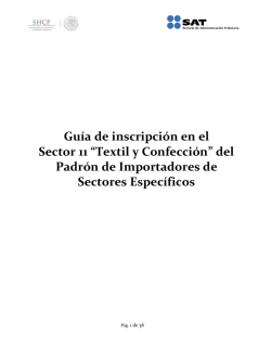 Gu&iacute;a de inscripci&oacute;n en el Sector 11 &ldquo;Textil y Confecci&oacute;n&rdquo; del - Sat