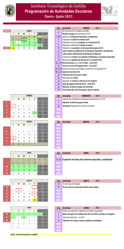 Calendario - Instituto Tecnológico de Saltillo