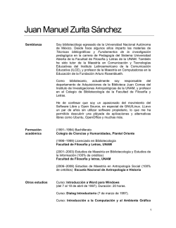 Juan Manuel Zurita S&aacute;nchez - P&aacute;ginas Personales UNAM