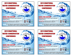 2015 Binational Water Conservation Conference - City of Laredo