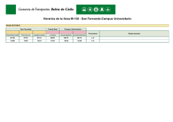 Horarios de la l&iacute;nea M-130 - San Fernando-Campus Universitario