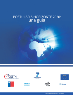 Gu&iacute;a para postular a Horizonte 2020 - Innovaci&oacute;n.cl