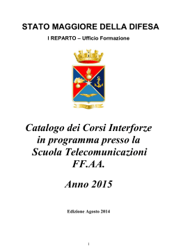Catalogo corsi 2015 - Ministero della Difesa
