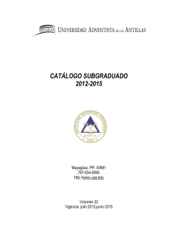catálogo subgraduado 2012-2015 - Universidad Adventista de las